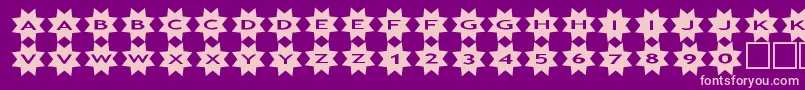 asstars3 Font – Pink Fonts on Purple Background