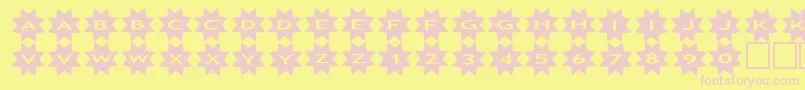 asstars3 Font – Pink Fonts on Yellow Background
