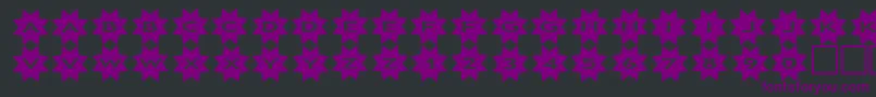 asstars3-Schriftart – Violette Schriften auf schwarzem Hintergrund
