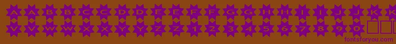 asstars3 Font – Purple Fonts on Brown Background