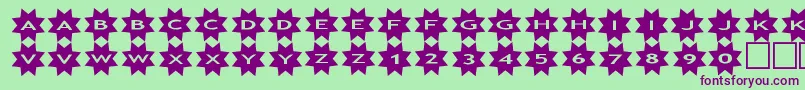 asstars3 Font – Purple Fonts on Green Background