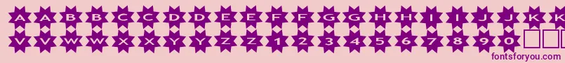 asstars3 Font – Purple Fonts on Pink Background