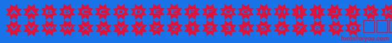 asstars3 Font – Red Fonts on Blue Background