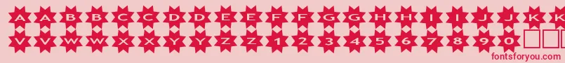 asstars3 Font – Red Fonts on Pink Background