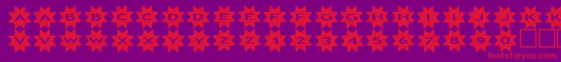 フォントasstars3 – 紫の背景に赤い文字