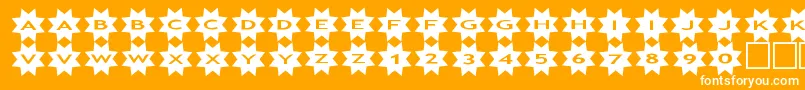 asstars3 Font – White Fonts on Orange Background