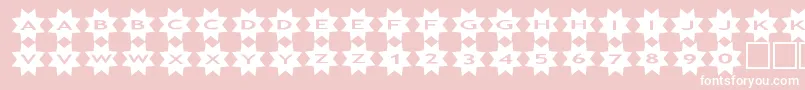 asstars3 Font – White Fonts on Pink Background