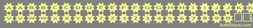asstars3 Font – Yellow Fonts on Gray Background
