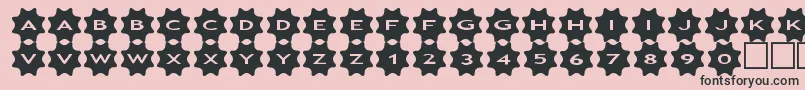 asstars4 Font – Black Fonts on Pink Background