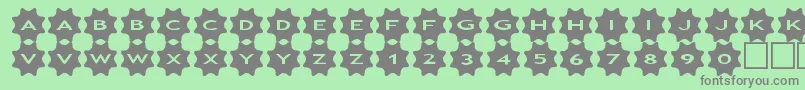 asstars4 Font – Gray Fonts on Green Background