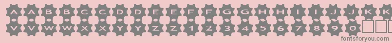 Fonte asstars4 – fontes cinzas em um fundo rosa