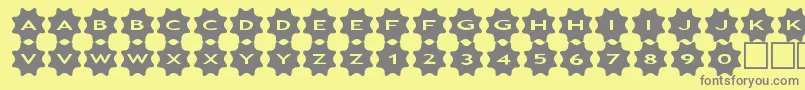 asstars4 Font – Gray Fonts on Yellow Background