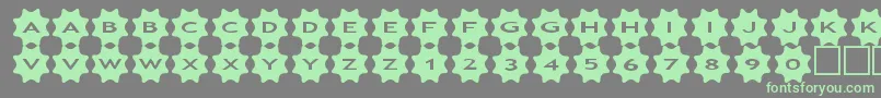 asstars4 Font – Green Fonts on Gray Background