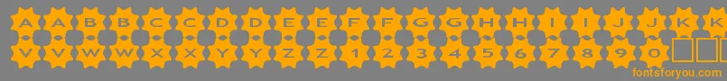 asstars4 Font – Orange Fonts on Gray Background