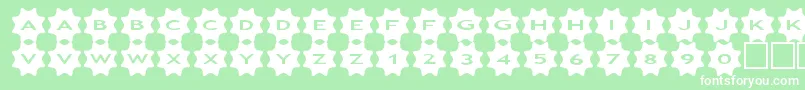 asstars4 Font – White Fonts on Green Background