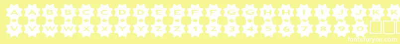 asstars4 Font – White Fonts on Yellow Background