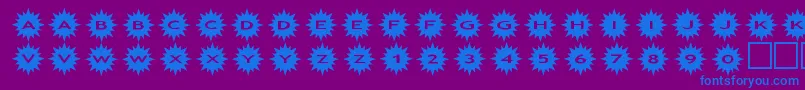 assunshine Font – Blue Fonts on Purple Background