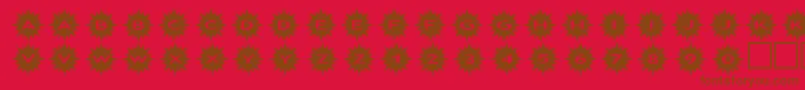 Police assunshine – polices brunes sur fond rouge