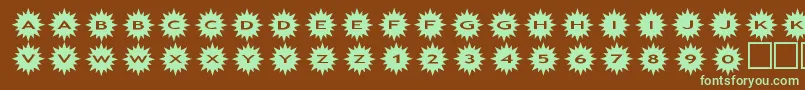 assunshine Font – Green Fonts on Brown Background