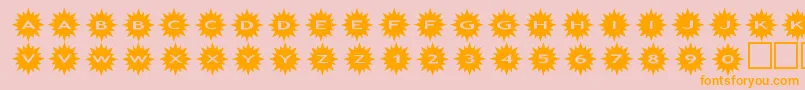 assunshine Font – Orange Fonts on Pink Background