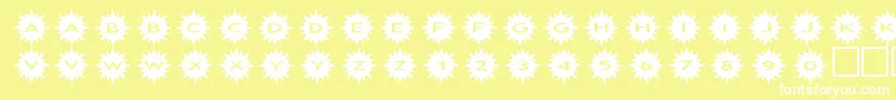 assunshine Font – White Fonts on Yellow Background