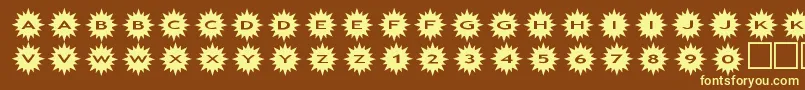 assunshine-fontti – keltaiset fontit ruskealla taustalla