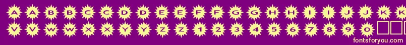 assunshine Font – Yellow Fonts on Purple Background