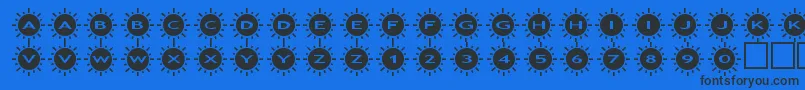 assunshine2 Font – Black Fonts on Blue Background