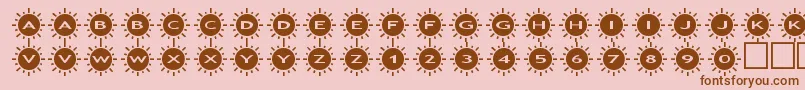 Шрифт assunshine2 – коричневые шрифты на розовом фоне