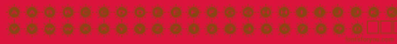 assunshine2 Font – Brown Fonts on Red Background