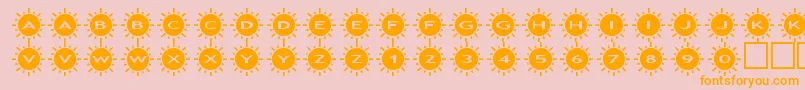 assunshine2 Font – Orange Fonts on Pink Background