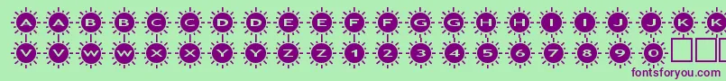 Подробнее о шрифте assunshine2 Шрифт assunshine2 – фиолетовые шрифты на зелёном фоне