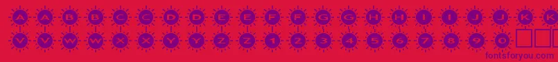 assunshine2 Font – Purple Fonts on Red Background