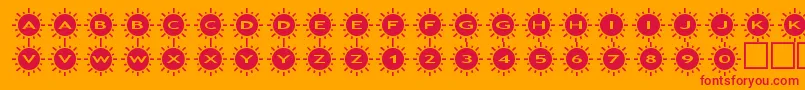 Więcej informacji o czcionce assunshine2 Czcionka assunshine2 – czerwone czcionki na pomarańczowym tle