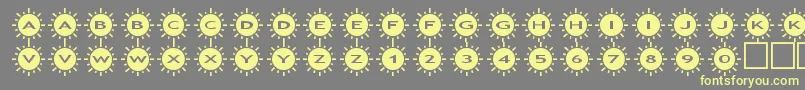 assunshine2 Font – Yellow Fonts on Gray Background