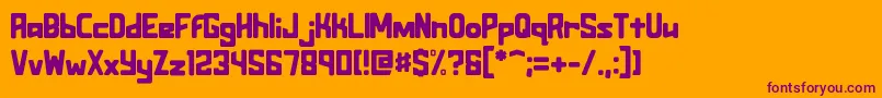 フォントAssurant Standard – オレンジの背景に紫のフォント