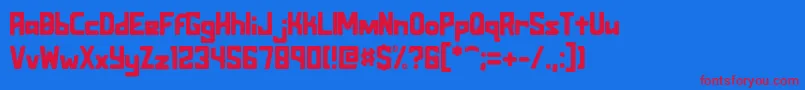 フォントAssurant Standard – 赤い文字の青い背景
