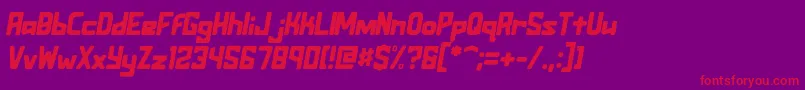 Assurant StandardItalic Font – Red Fonts on Purple Background