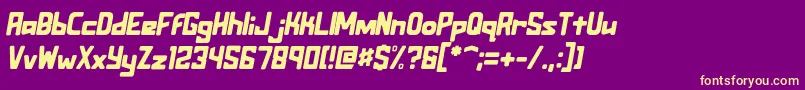 Assurant StandardItalic Font – Yellow Fonts on Purple Background