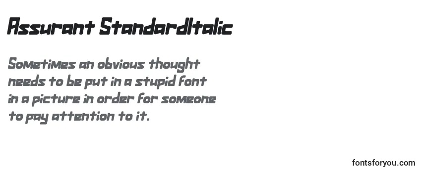 Шрифт Assurant StandardItalic