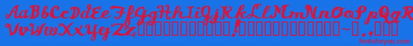 Asswipe Font – Red Fonts on Blue Background
