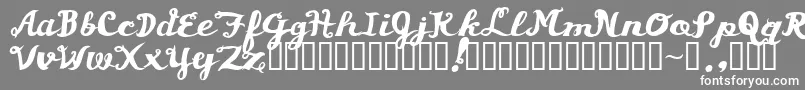 フォントAsswipe – 灰色の背景に白い文字