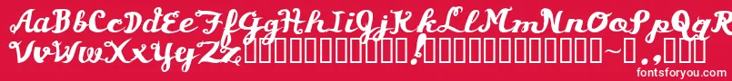 フォントAsswipe – 赤い背景に白い文字