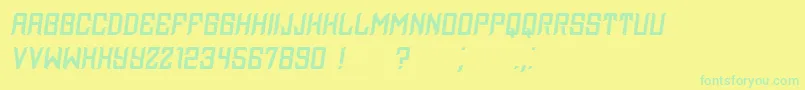 fuente Assyrian Italic – Fuentes Verdes Sobre Fondo Amarillo