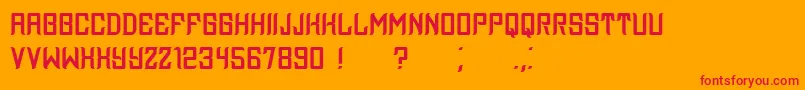 Assyrian Font – Red Fonts on Orange Background