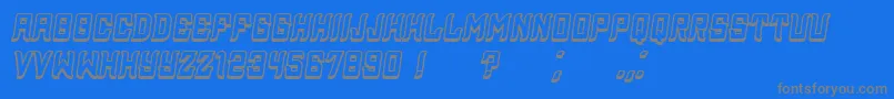 Police Assyrian3D Italic – polices grises sur fond bleu