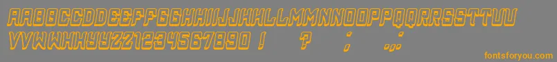 Assyrian3D Italic-Schriftart – Orangefarbene Schriften auf grauem Hintergrund