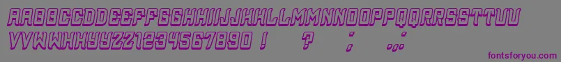 Assyrian3D Italic-Schriftart – Violette Schriften auf grauem Hintergrund