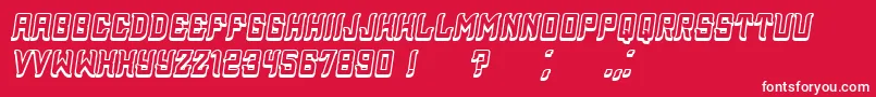 Assyrian3D Italic Font – White Fonts on Red Background