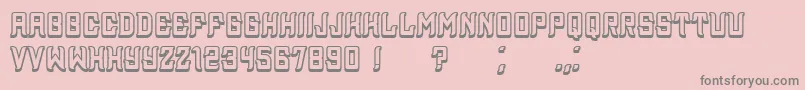 Assyrian3D Font – Gray Fonts on Pink Background